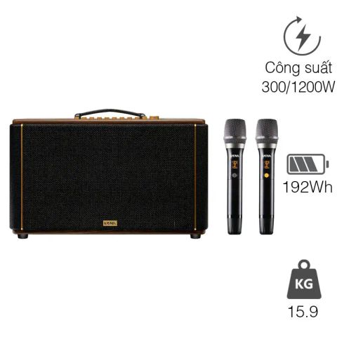 Loa Kadma KS300, 300W RMS, Bass 20 cm, Pin 15h, Bluetooth 6.0, Đi kèm