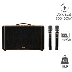  Loa Kadma KS300, 300W RMS, Bass 20 cm, Pin 15h, Bluetooth 6.0, Đi kèm 