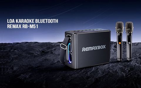 Loa Karaoke Bluetooth Remax RB-M51 120W kèm 2 micro