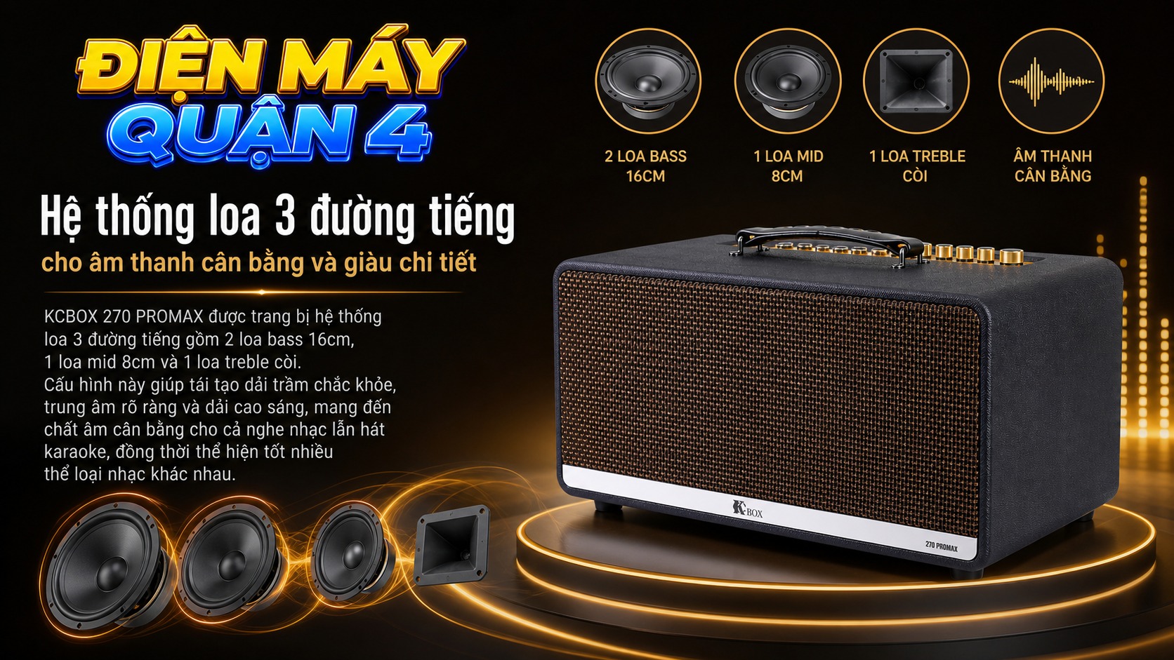 Ảnh minh họa LOA KARAOKE KCBOX KC270 PROMAX 2