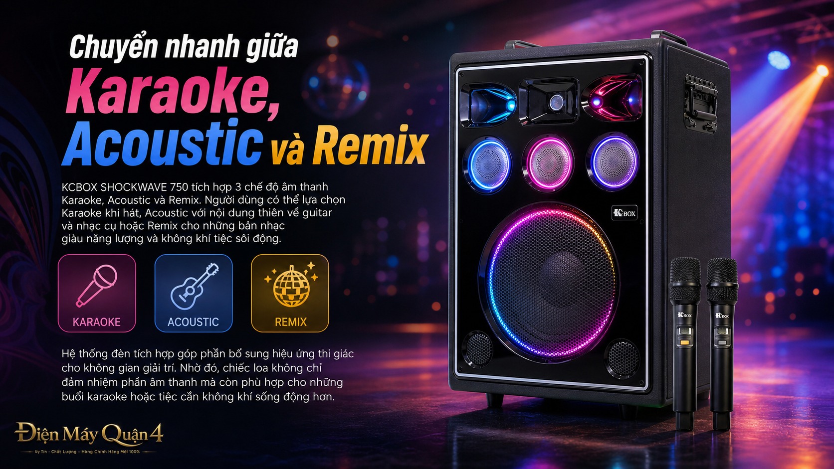 Ảnh minh họa Loa Karaoke kcbox shockwave 750 3