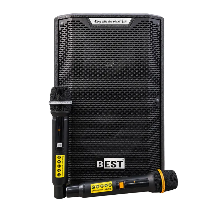 Ảnh minh họa Loa karaoke xách tay Best M10 (Bass 25, 300W/600W, Kèm 2 micro) 1