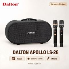  Loa karaoke xách tay Dalton Apollo LS-26 (450W, Bluetooth 5.3, Pin 6H) 