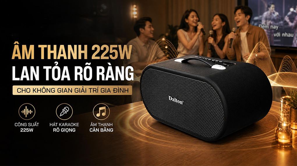 Ảnh minh họa Loa karaoke xách tay Dalton Apollo LS26 450W 2