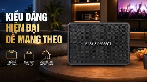 Loa karaoke xách tay Easy & Perfect EP-Volcano 200W - Đen