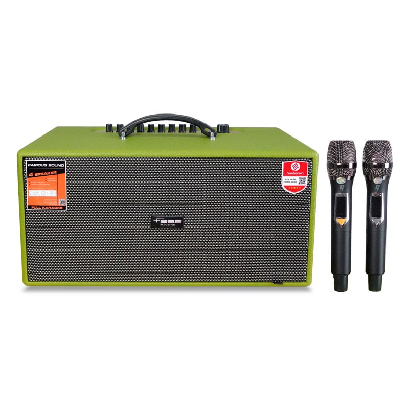 Loa Karaoke Xách Tay FASE PA-380S (480W) Kèm 2 Micro