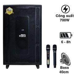  Loa Kéo Best 6800S, Bass 40cm, Công suất 700W, Bluetooh, USB, Đài FM 
