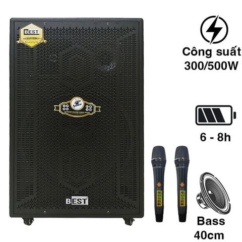 Loa Kéo Best Z40, Bass 40cm, Công suất 300W, Bluetooh, USB, Đài FM