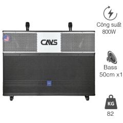  Loa kéo CAVS PS218, Bass 50cm, Công suất 800W, Bluetooth, Kèm 2 Mic 