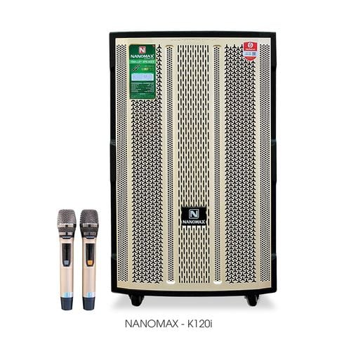 Loa Kéo Nanomax K-120i Bass 4 Tấc 720W, Kèm 2 Micro