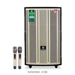  Loa Kéo Nanomax K-120i Bass 4 Tấc 720W, Kèm 2 Micro 