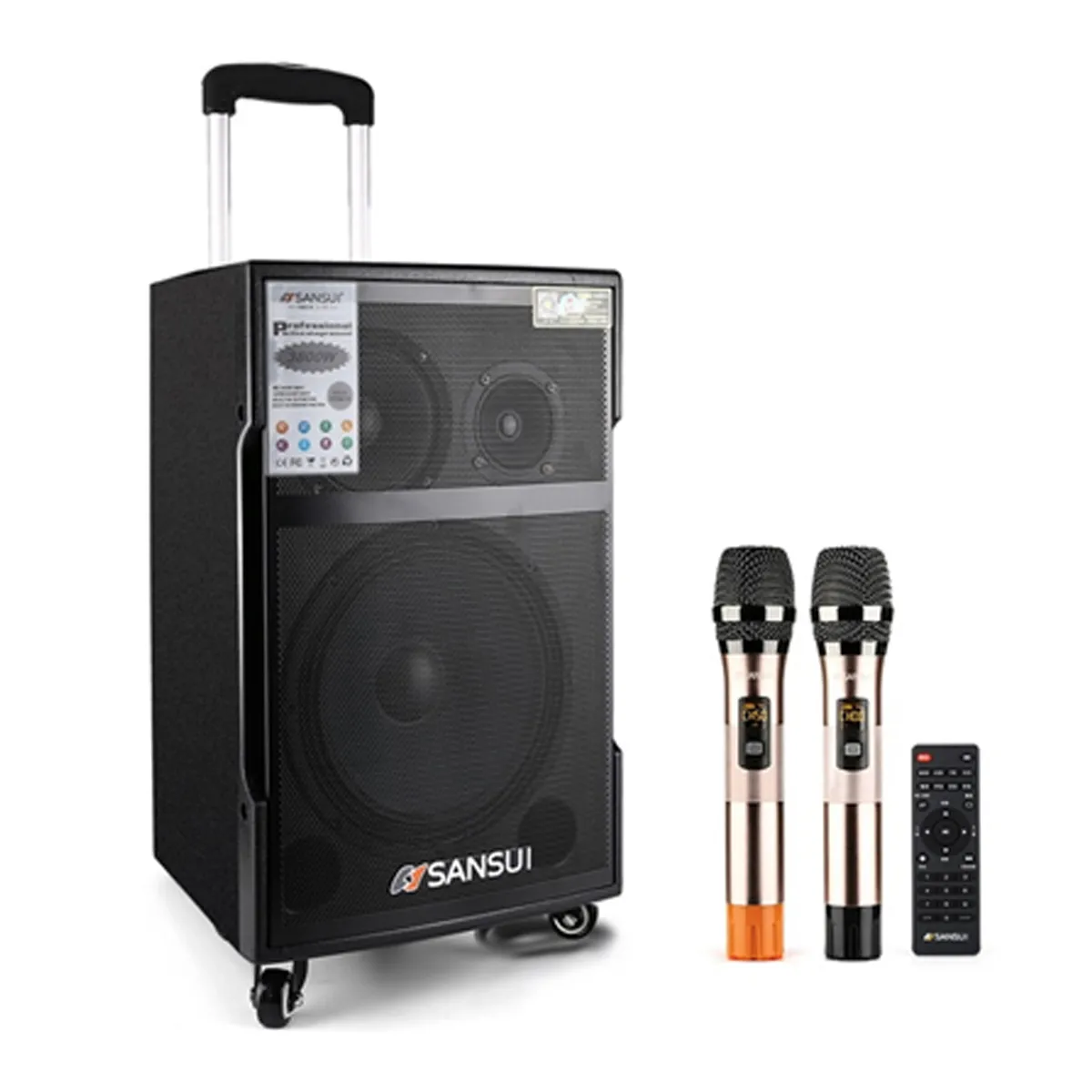 Ảnh minh họa Loa kéo Sansui SG3-08 (Bass 20, 90W, Kèm 2 micro, Pin 10h) 1