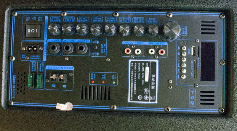 Ảnh minh họa Loa kéo Temeisheng GD 12-13 (Bass 45cm, 600W, Kèm 2 micro, Pin 3-5h) 3