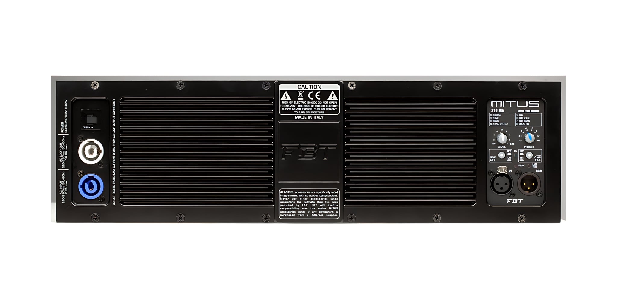 Ảnh minh họa Loa kiểm âm sân khấu active 1800W 10inch FBT MITUS 210MA 3