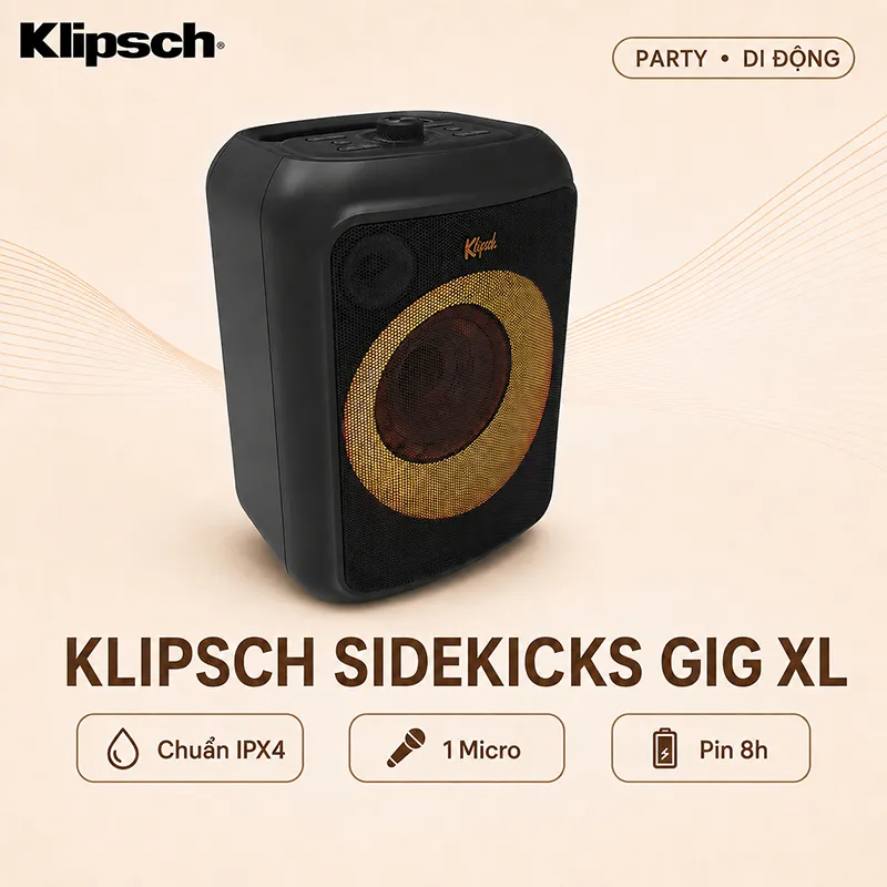 Ảnh minh họa Loa Klipsch Sidekicks GIG XL ( Chuẩn IPX4, Kèm 1 micro) 1