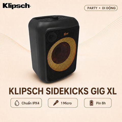 Loa Klipsch Sidekicks GIG XL ( Chuẩn IPX4, Kèm 1 micro)