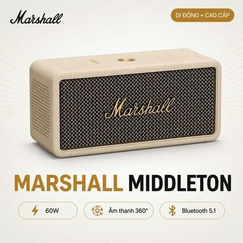 Loa Marshall Middleton (60W, Âm thanh 360 độ, Bluetooth 5.1)