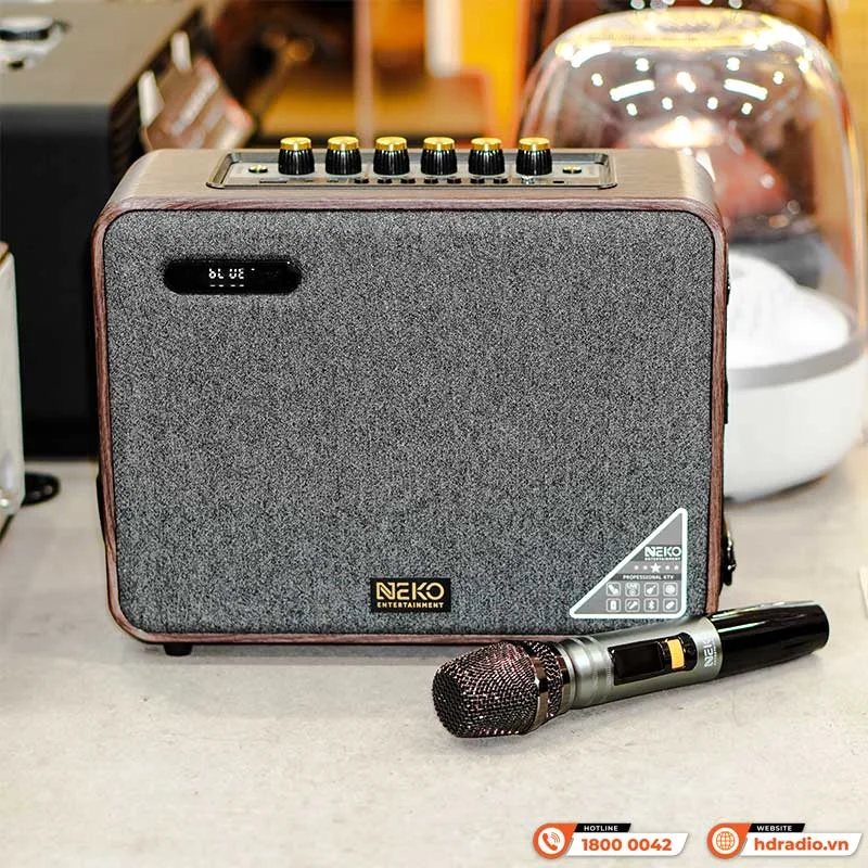 Ảnh minh họa Loa Neko AMK-216, Bluetooth, AUX, Kèm 2 Tay Mic 2