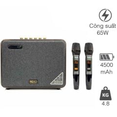  Loa Neko AMK-216, Bluetooth, AUX, Kèm 2 Tay Mic 