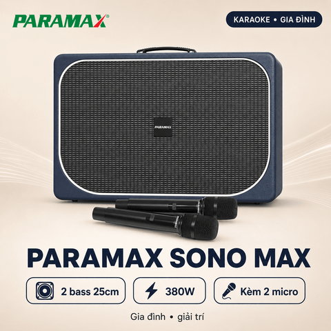 Loa Paramax Sono Max (2 bass 25cm, 380W, Kèm 2 micro)