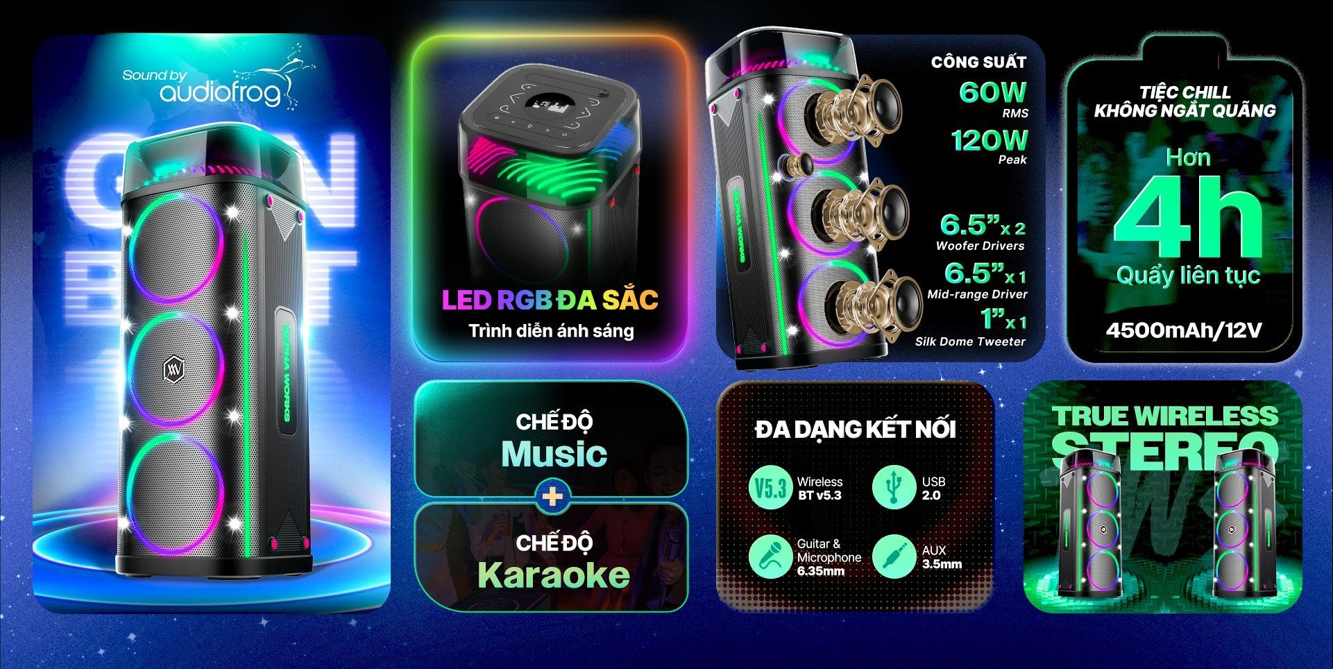 Loa Party Alpha Works GENBEAT 100