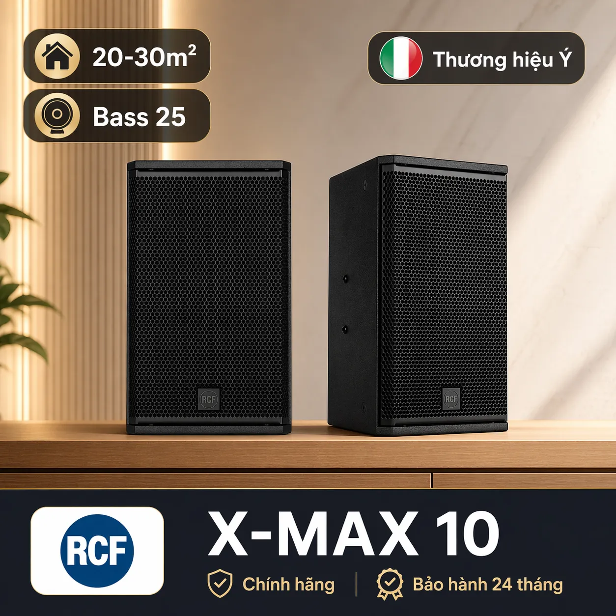Ảnh minh họa Loa RCF X-MAX 10 (full bass 25 cm, designed and engineered in Italy) 1