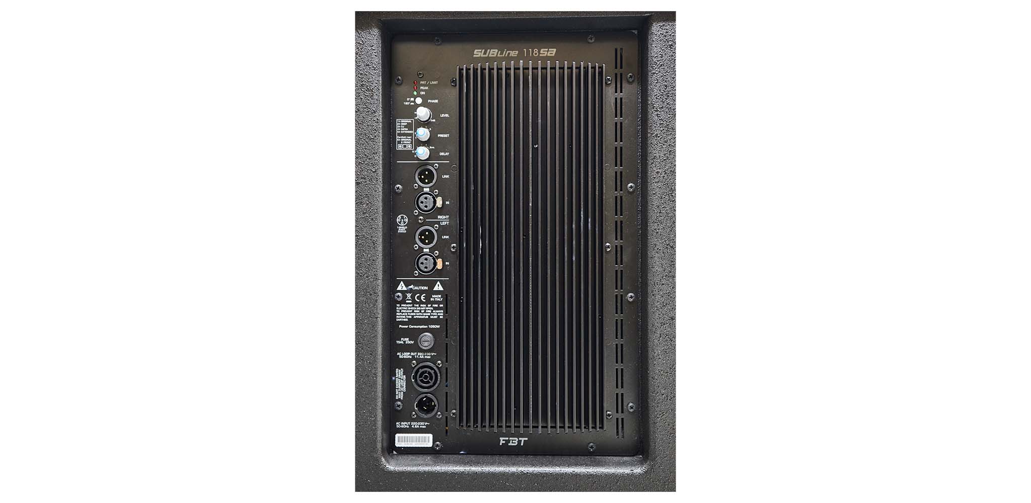 Loa Siêu Trầm Liền Công Suất 2400W 18inch FBT SUBLINE 118SA