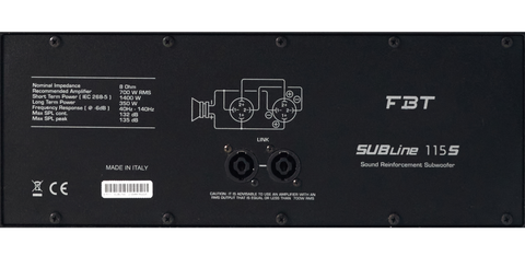 Loa siêu trầm passive 1400W 15inch FBT SUBLINE 115S