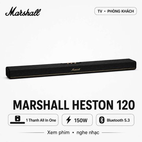 Loa Soundbar Marshall Heston 120 (150W, Bluetooth 5.3)