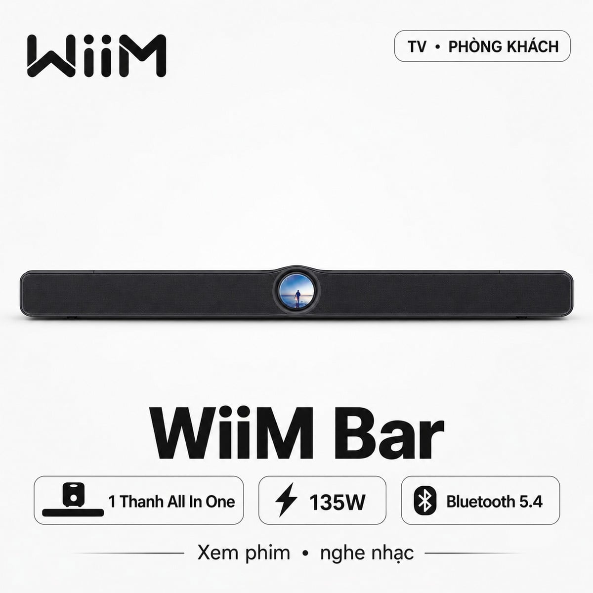 Loa soundbar WiiM Bar (3.0.2 kênh, Dolby Atmos, 135W)