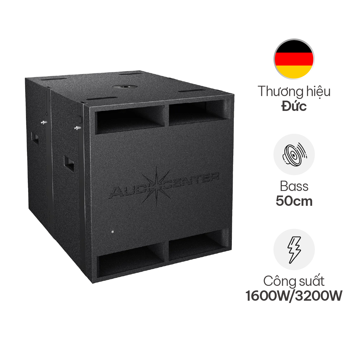 Loa sub điện Audiocenter K-LA118-DSP (Bass 50, 3200W, 137dB, DSP)