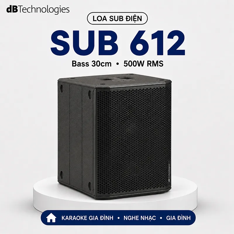 Ảnh minh họa Loa sub điện dBTechnologies Sub 612 (Bass 30, 129dB, Class D) 1