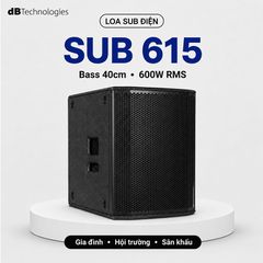  Loa sub điện dBTechnologies Sub 615 (Bass 40, 131dB, Class D) 