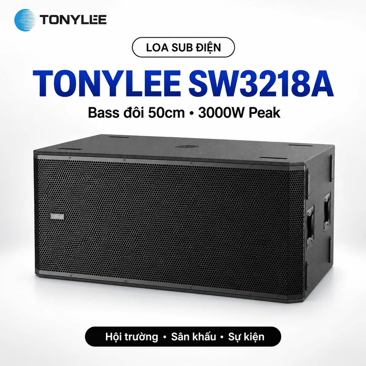 Ảnh minh họa Loa Sub Điện TONYLEE SW3218A (2 bass 50, 3000W, Class D) 1