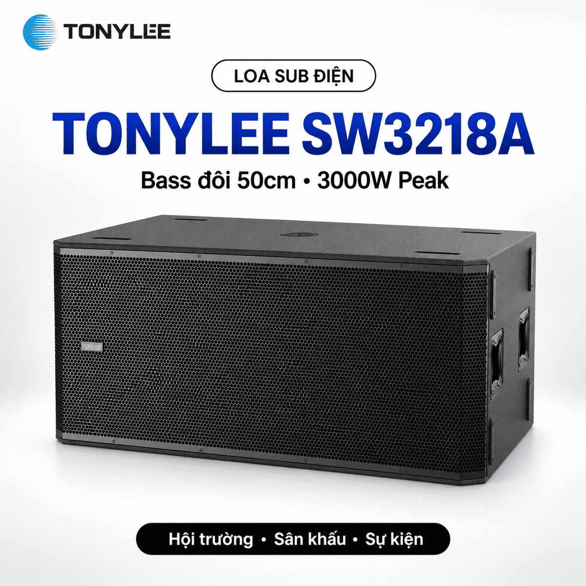 Loa Sub Điện TONYLEE SW3218A (2 bass 50, 3000W, Class D)