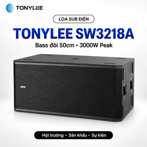 Loa Sub Điện TONYLEE SW3218A (2 bass 50, 3000W, Class D)
