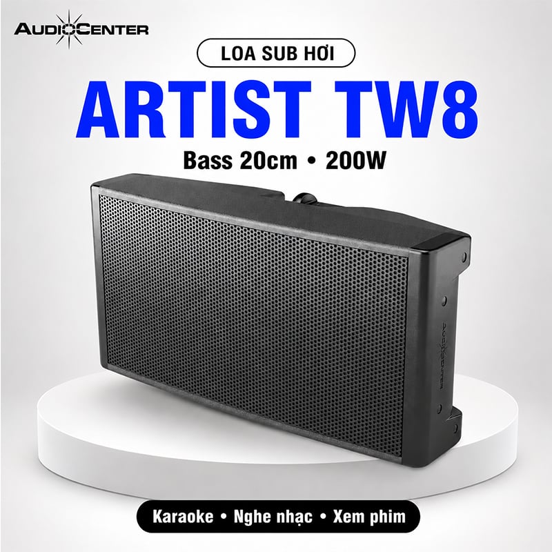 Loa sub hơi Audiocenter Artist TW8 (Gắn tường, Bass 20, 250W, 128dB)