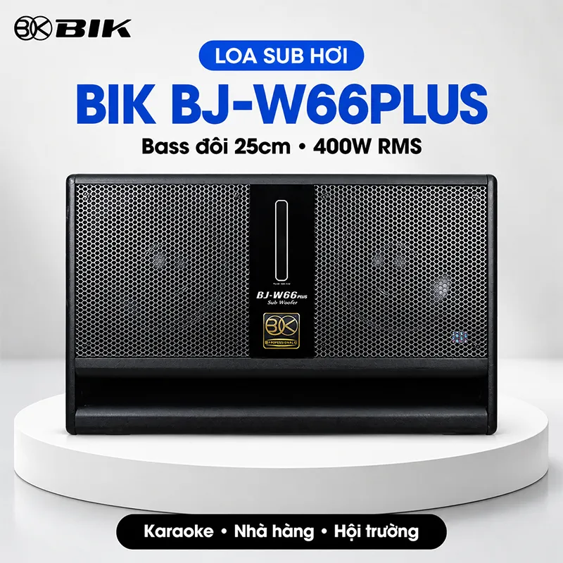 Ảnh minh họa Loa Sub hơi BIK BJ-W66PLUS (bass đôi 25) 1