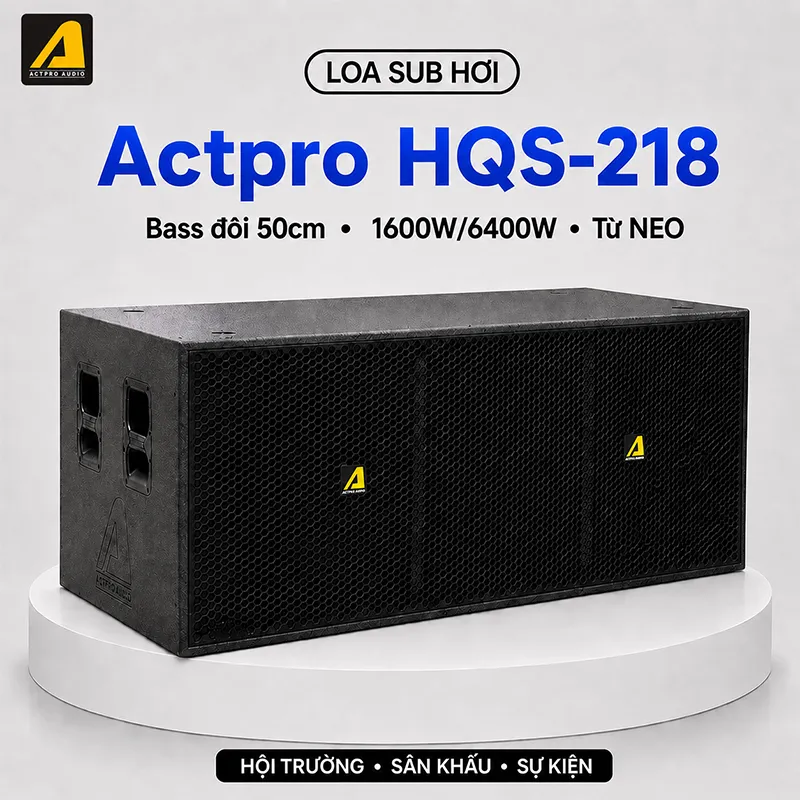 Ảnh minh họa Loa sub hơi kép bass 50 array Actpro HQS 218 (từ NEO) 1