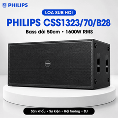  Loa sub hơi Philips CSS1323/70/B28 (Bass đôi 50, 1600W/6400W) 