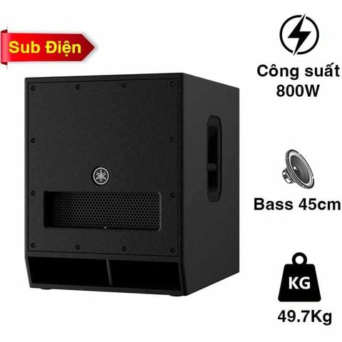 Loa sub Yamaha DXS18, Bass 18 inch, Mạch class-D, 800W