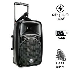  Loa Wharfedale EZ-15A, Bluetooth, Pin 4-6 giờ, kèm 2 tay mic 