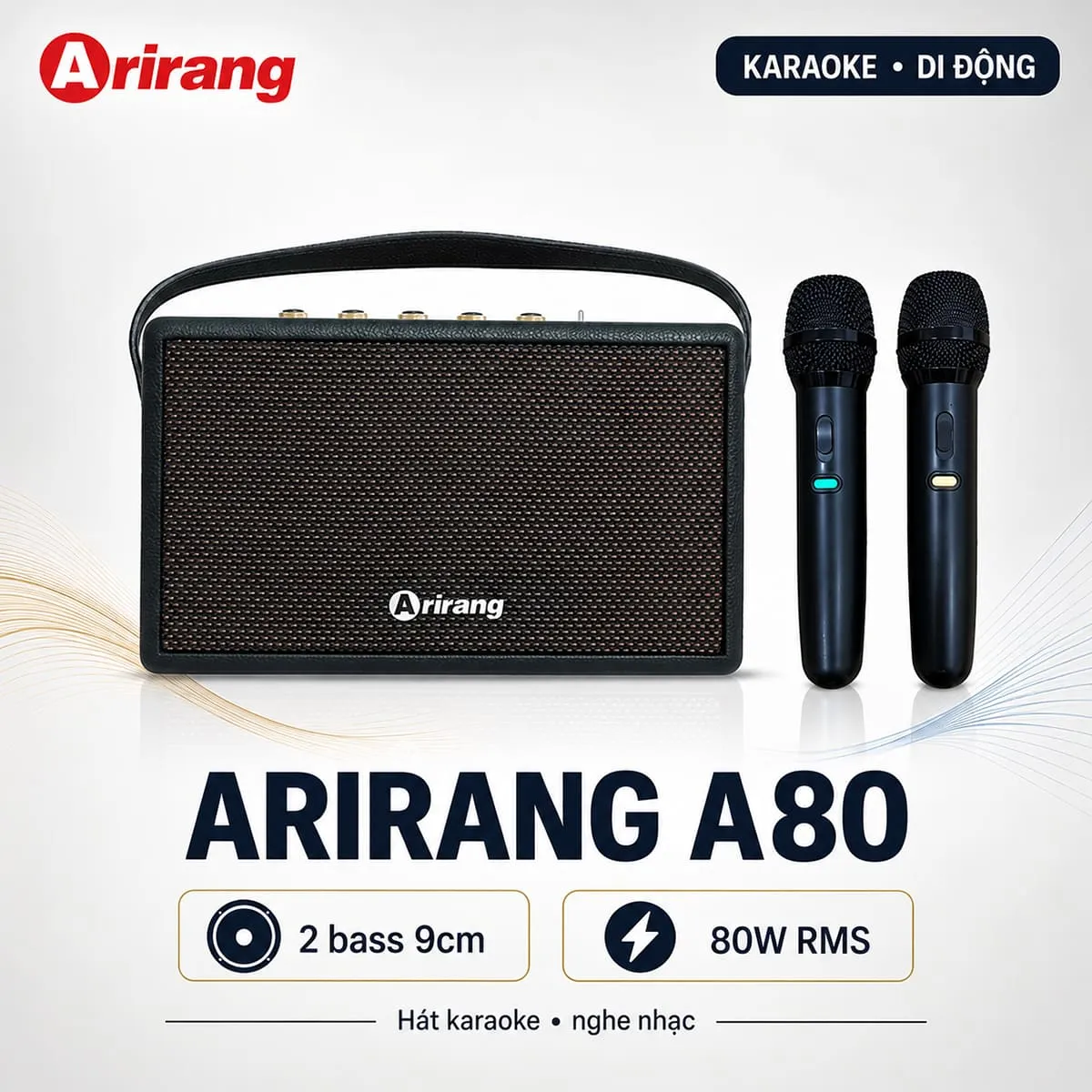 Ảnh minh họa Loa xách tay Arirang A80 (2 Bass 9cm, 80W/320W) 1