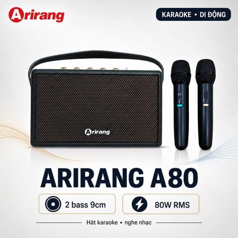 Loa xách tay Arirang A80 (2 Bass 9cm, 80W/320W)