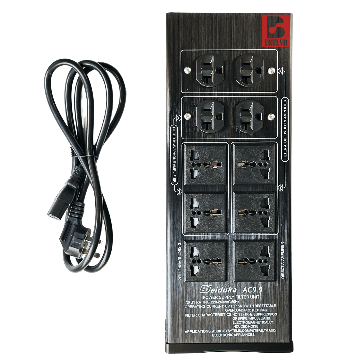 Ảnh minh họa Lọc Nguồn Điện Weiduka AC 9.9 Digital Cao Cấp 1