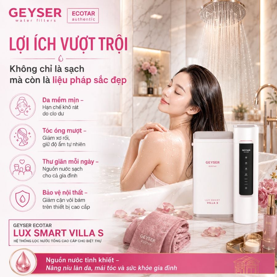 Ảnh minh họa Hệ thống lọc tổng biệt thự lâu đài chất lượng Geyser Ecotar Lux Smart Villa S 2