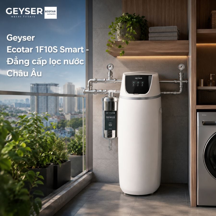 Ảnh minh họa Lọc tổng đầu nguồn Geyser Ecotar 1F10S Smart 1