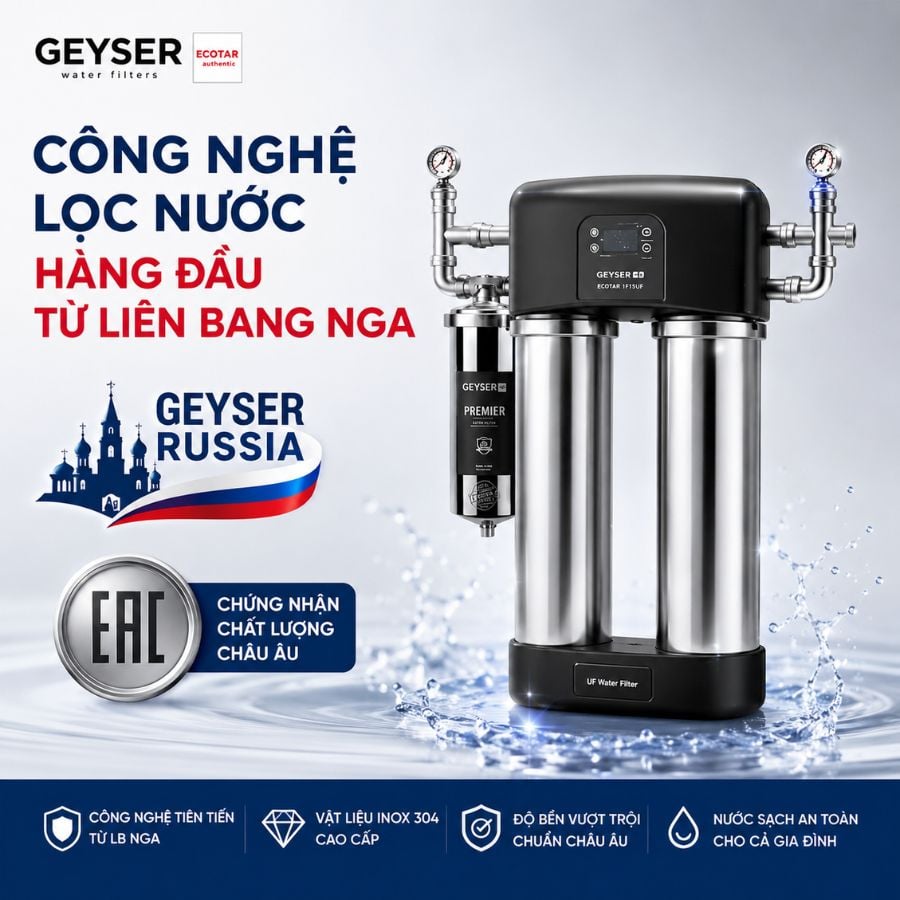 Ảnh minh họa Lọc tổng đầu nguồn Geyser Ecotar 1F15UF 3