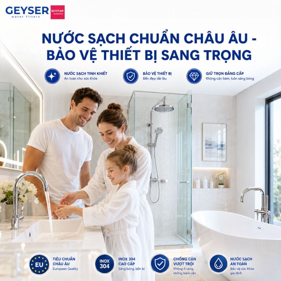 Ảnh minh họa Lọc tổng đầu nguồn Geyser Ecotar 1F20S Smart 3