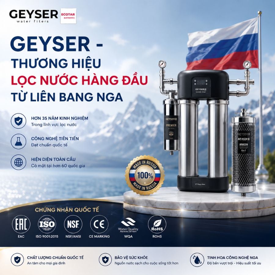 Ảnh minh họa Lọc tổng đầu nguồn Geyser Ecotar 1F30UF 2